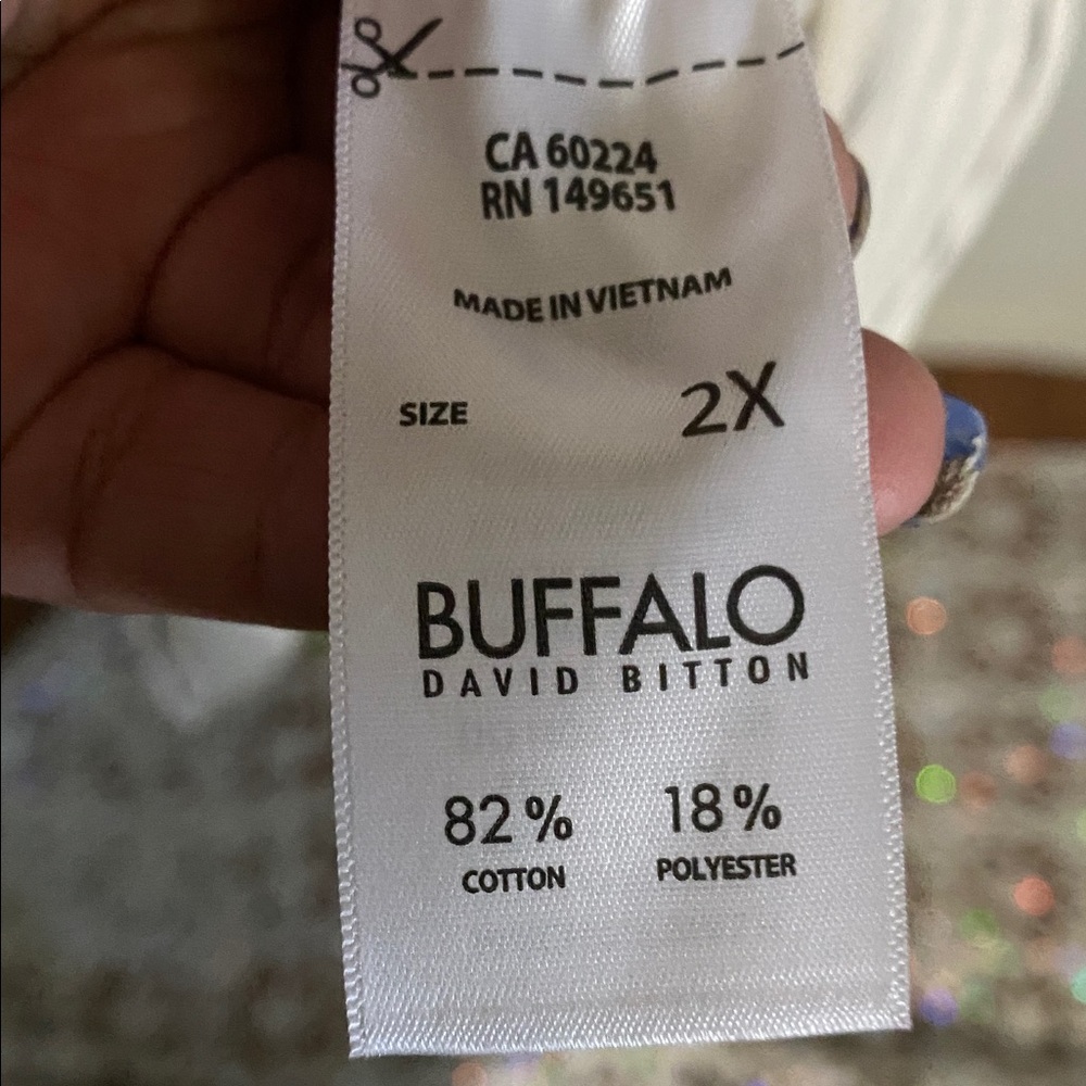 Buffalo David Bitton Black and Cream Striped Dress size 2X - Picture 5 of 5